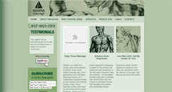 Desktop Screenshot of mannamassage.com